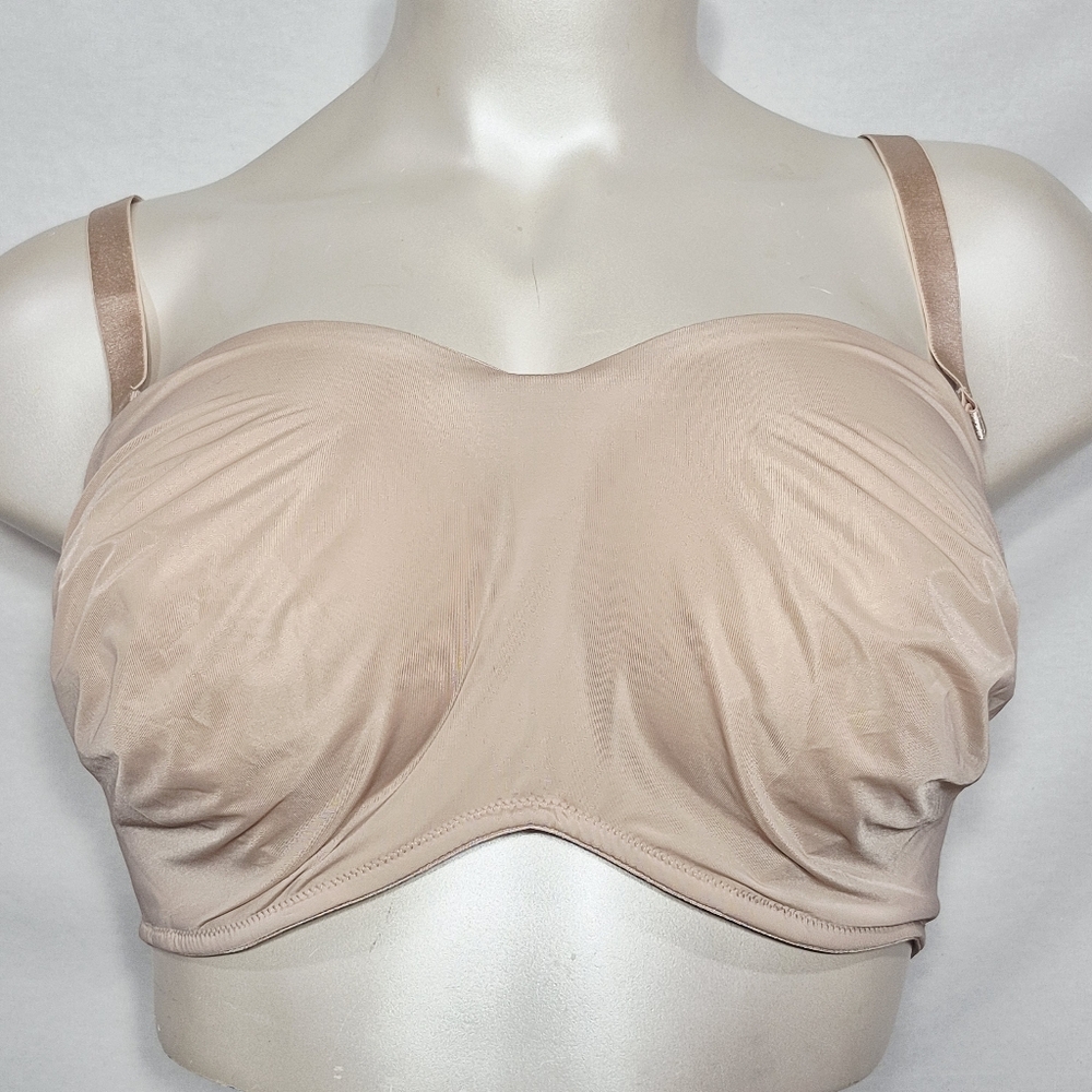 46F‎ La Redoute Unlined Bandeau Underwire Strapless Bra Beige NWOT